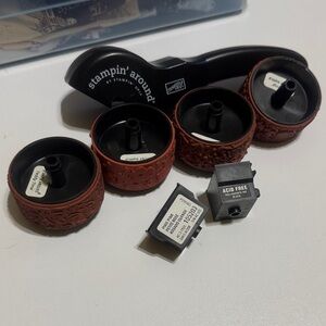 Stampin' Up! Roller Stamp Set with Red Rubber Wheels